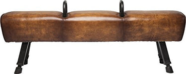 Kare Design Bank Gym Gabby 153cm, gepolsterte, schmale Sitzbank, Leder Sitzbank, braun (H/B/T) 60x153x33cm im Sale